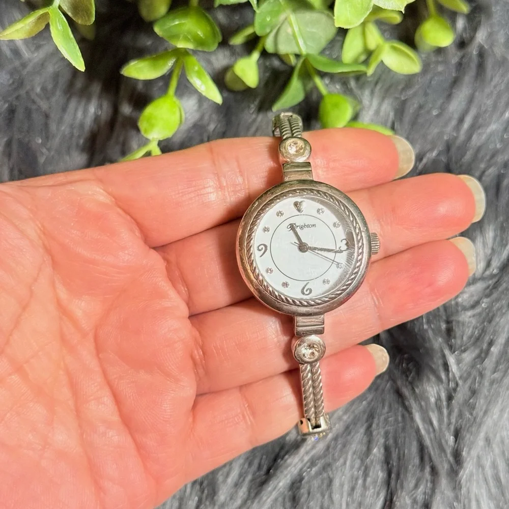 Brighton‎ Silver-Tone Women's Bracelet Watch with White Dial